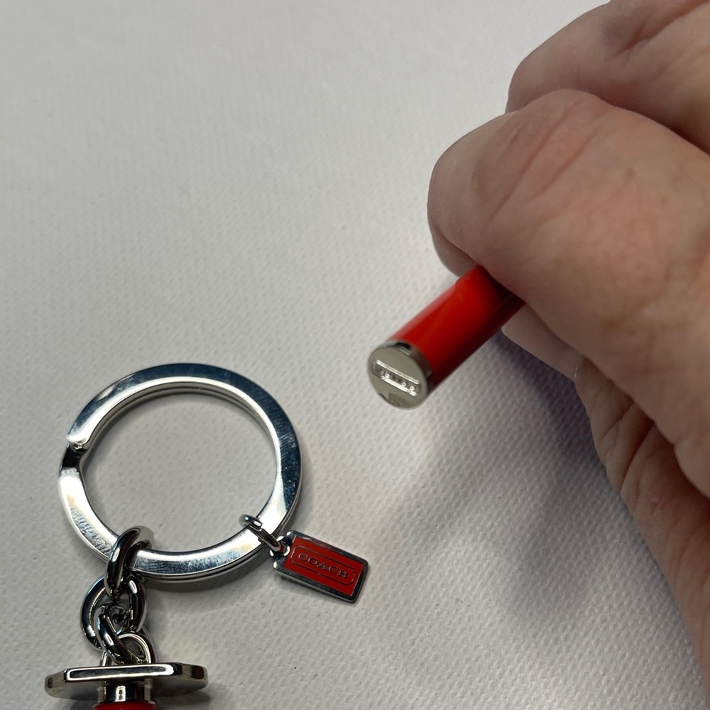 Coach Perfume Bottle Keychain and Orange Coach Pen Set - Picture 3 of 7